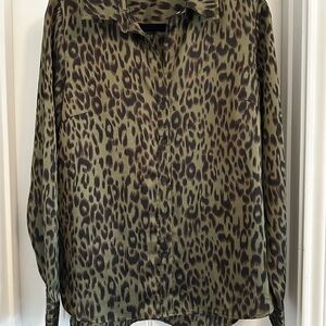 Hem & Thread Green and Brown Button Down Shirt